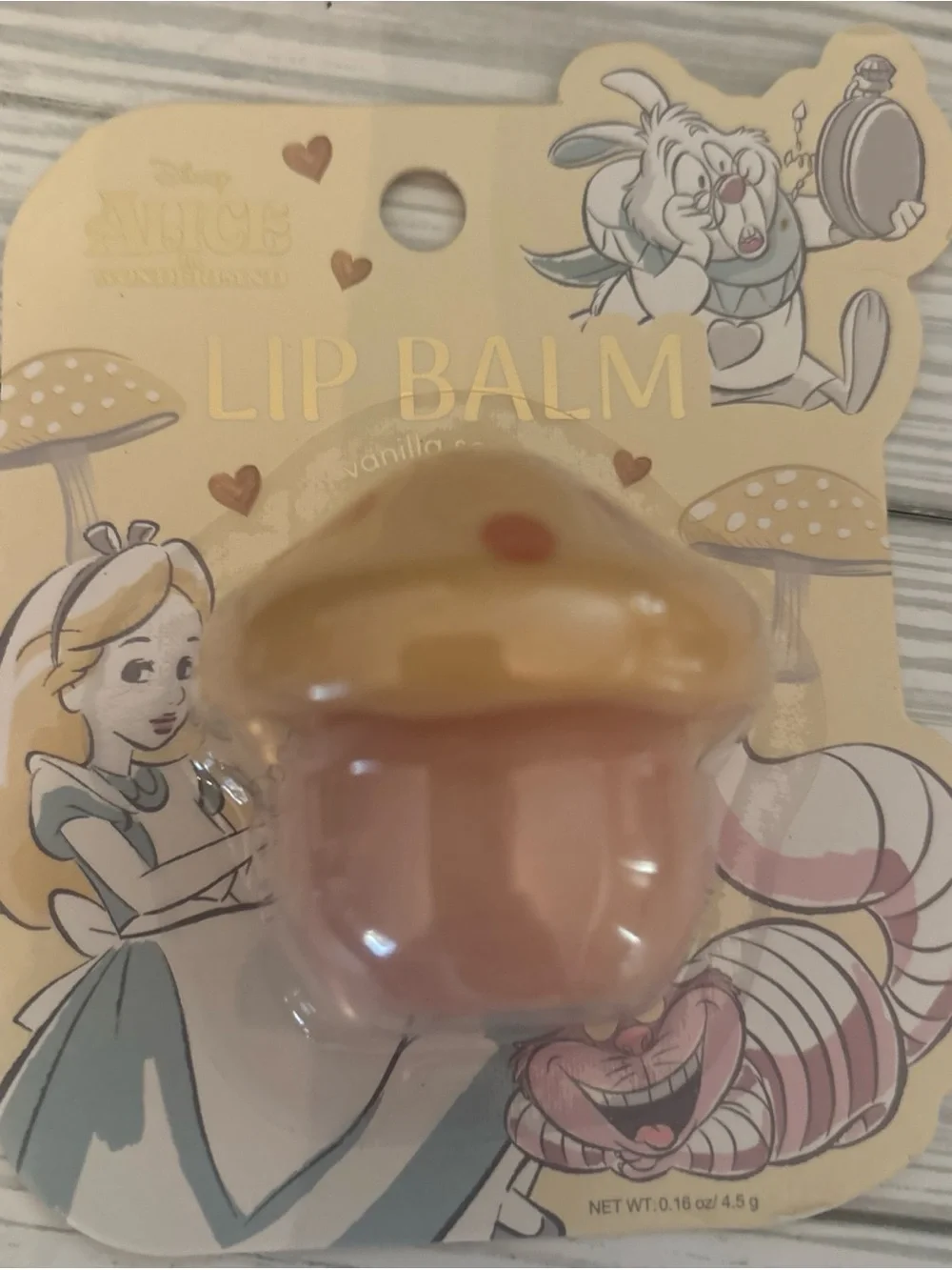 Disney Alice in Wonderland Mushroom Lip Balm Set of 3 - Pink, Yellow, Blue